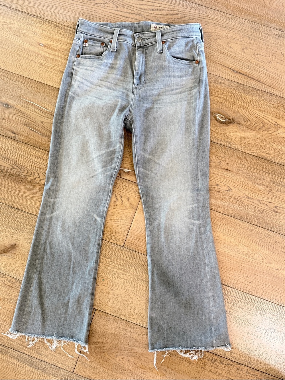 AG Farrah Boot Cut High Rise Grey Jeans - Picture 4 of 12